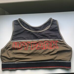 IVY PARK Olive and Red Athletic Top